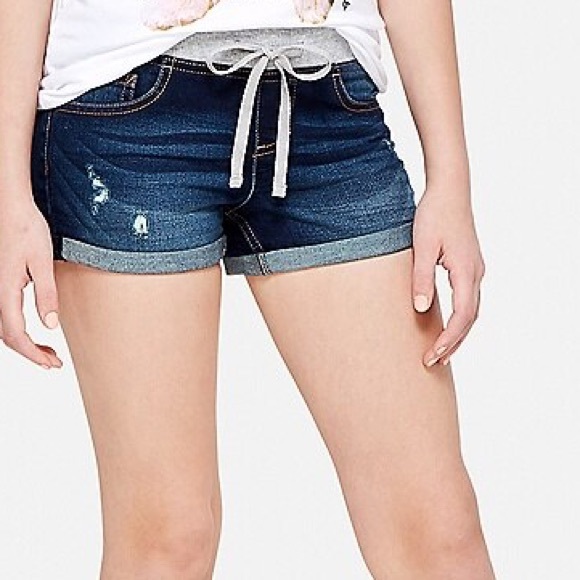 Justice Jean Shorts With Knit Waist - Picture 4 of 4